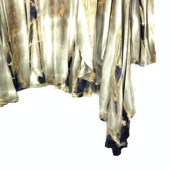 Pure Intent Open Front Thin Cardigan Sweater Womens One Size Plus Tie Dye - Picture 4 of 7